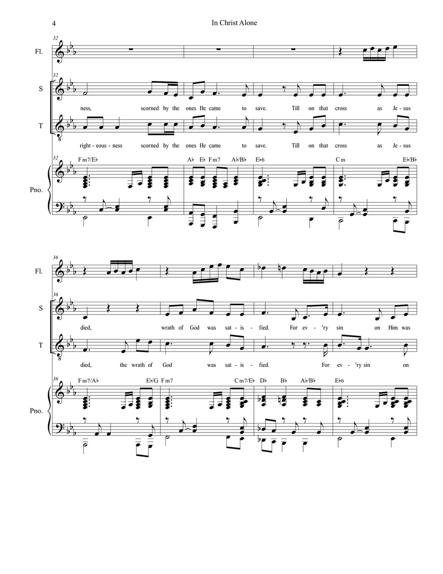 In Christ Alone Piano scores gallery preview page 4
