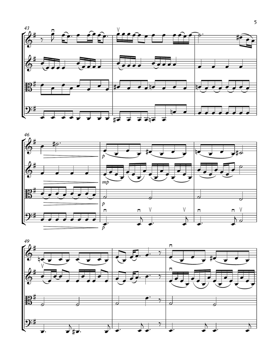 Dream On String Quartet scores gallery preview page 5