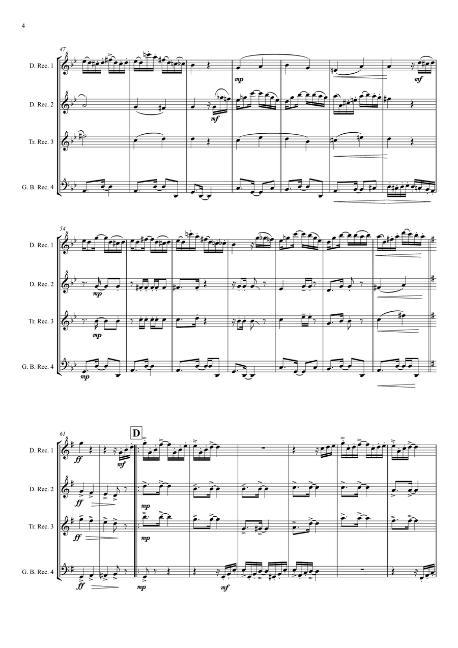 Tico Tico (tico Tico No Fuba) Woodwind Quartet scores gallery preview page 4