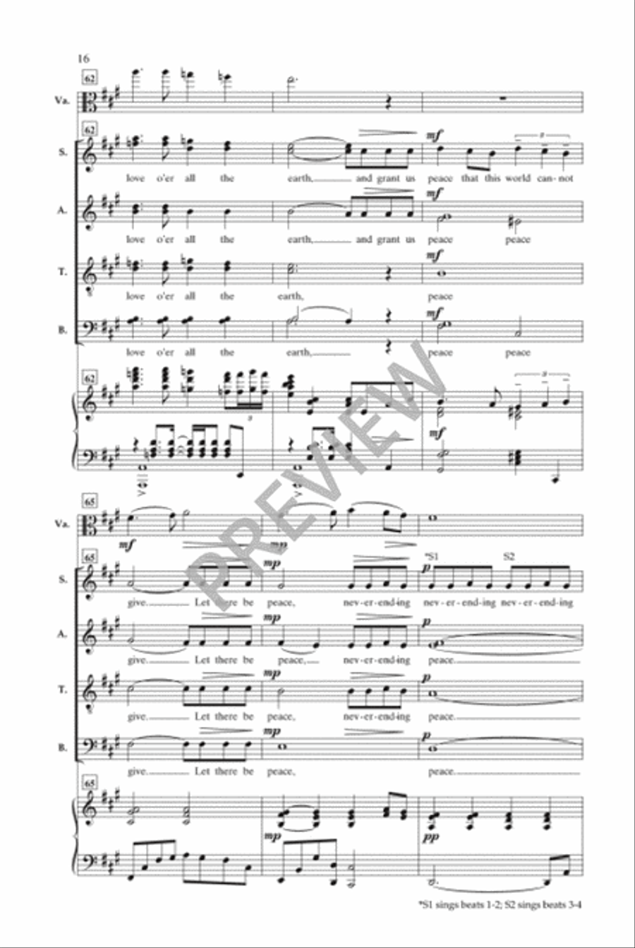 For the Sake of Our Children 4-Part scores gallery preview page 17