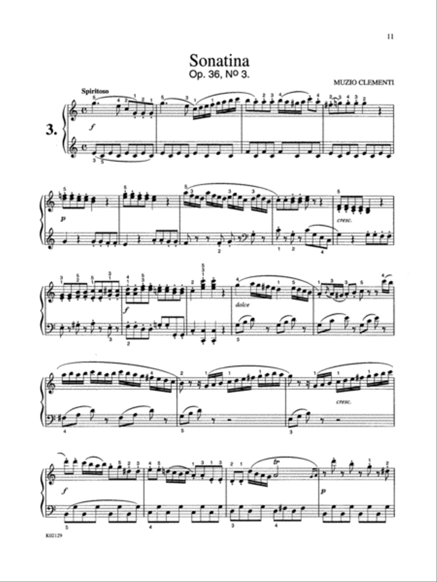 Clementi: Six Sonatinas, Op. 36, No. 3 Piano Solo scores gallery preview page 1