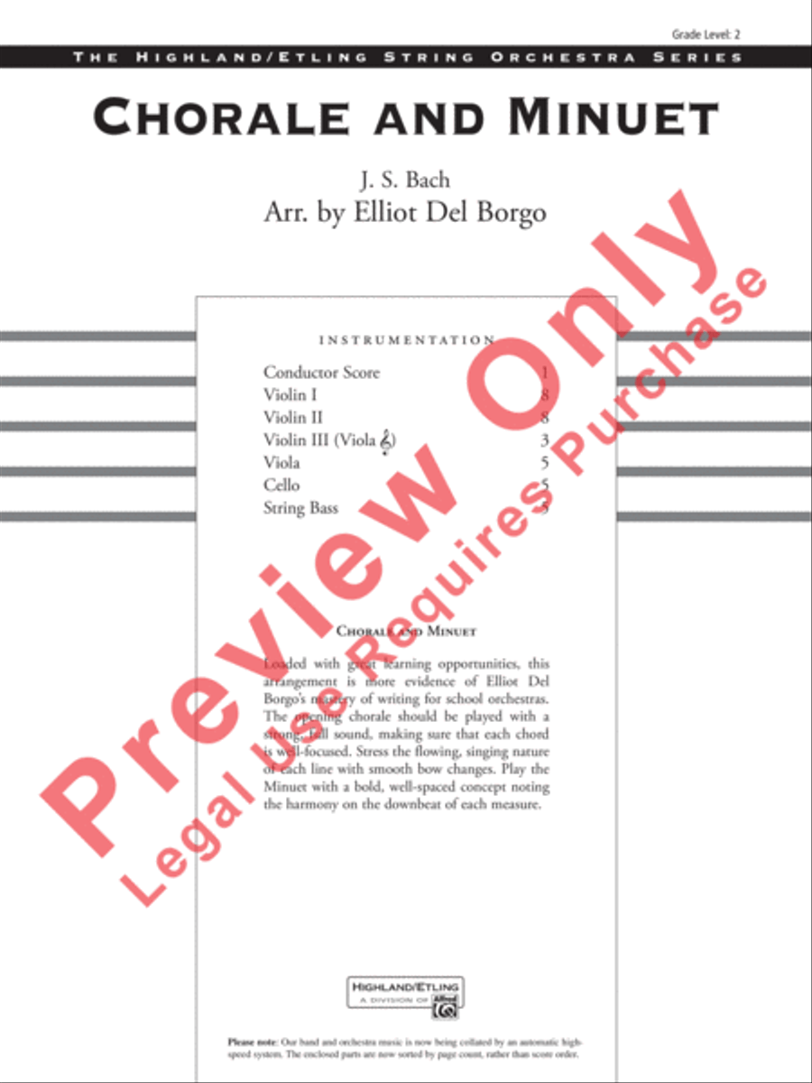 Chorale and Minuet Chorale and Minuet String Orchestra scores gallery preview page 2