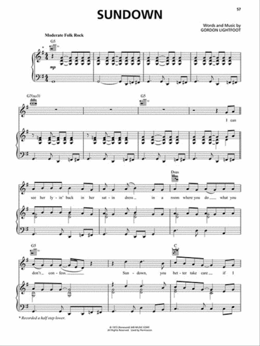 Best of Gordon Lightfoot Piano, Vocal, Guitar scores gallery preview page 6