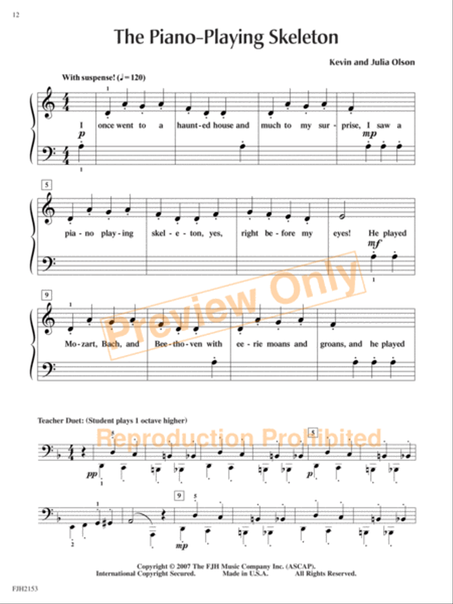Halloween at its Best, Book 1 Easy Piano scores gallery preview page 3