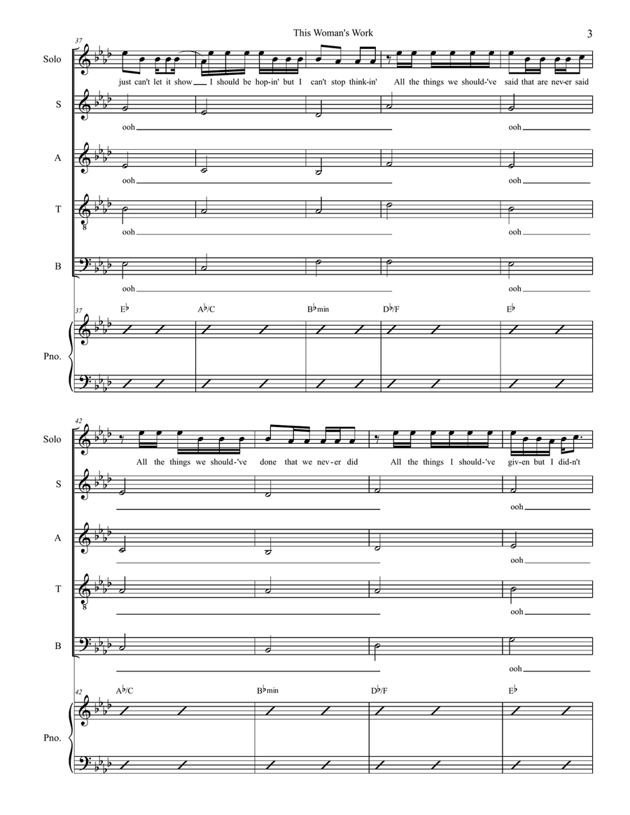 This Woman's Work 4-Part scores gallery preview page 3