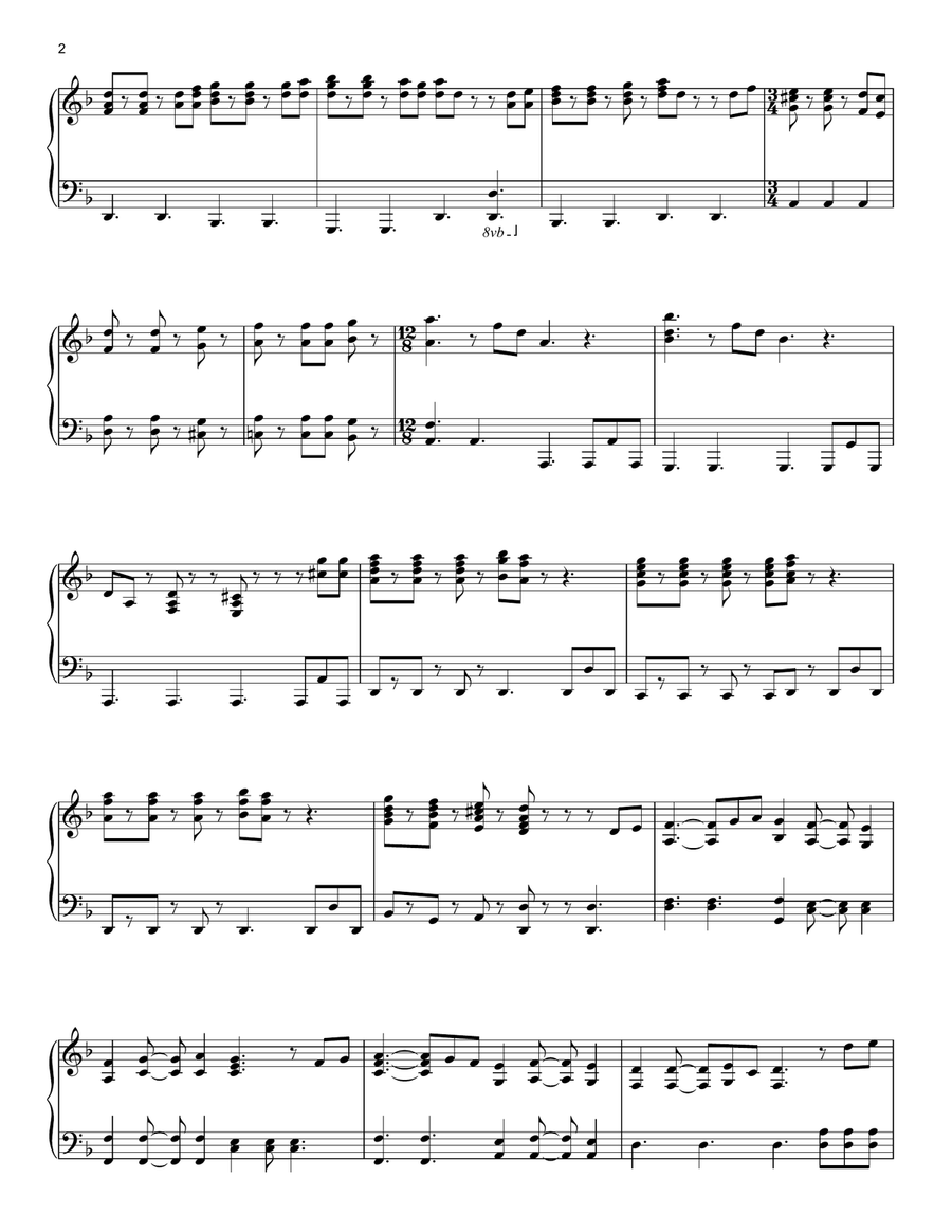 He's A Pirate (from Pirates Of The Caribbean: The Curse of the Black Pearl) Piano Solo scores gallery preview page 2
