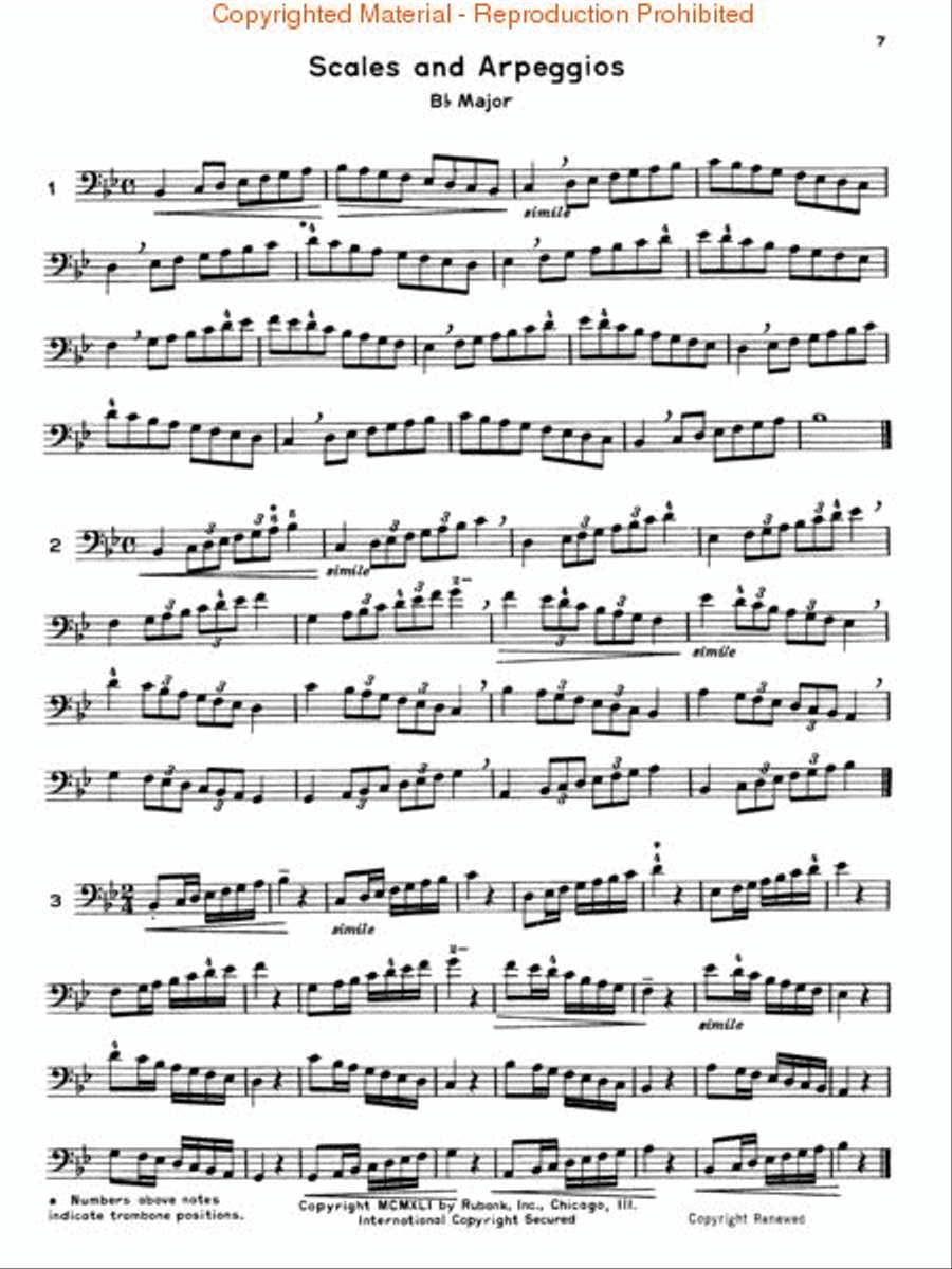 Rubank Advanced Method – Trombone or Baritone, Vol. 1 Concert Band Methods scores gallery preview page 2