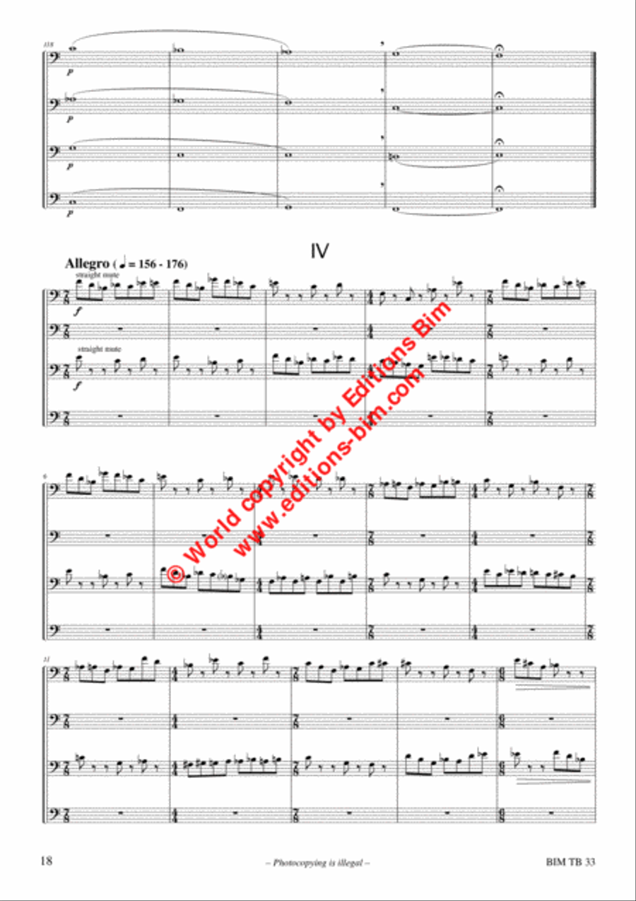 Trombone Quartet N° 1 Trombone Quartet N° 1 Trombone Quartet scores gallery preview page 9