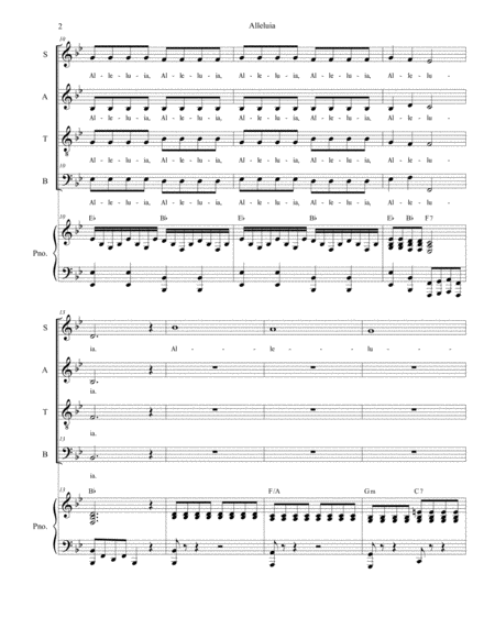Alleluia (for SATB) image number null