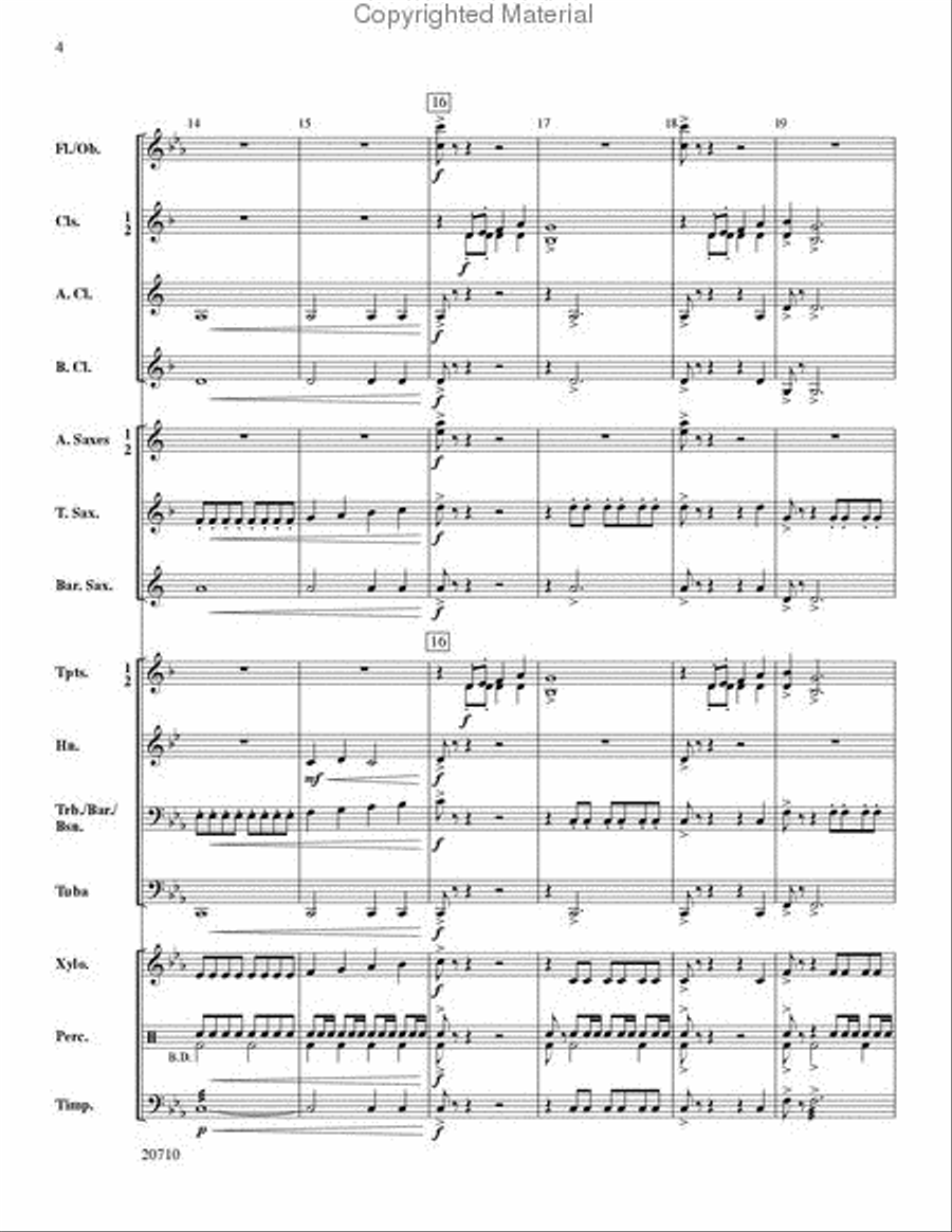 In Darkest Night Concert Band scores gallery preview page 4