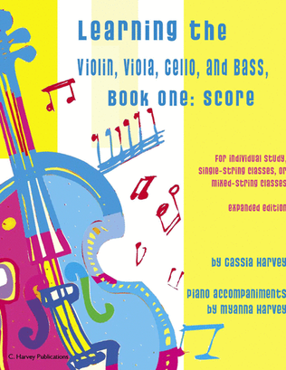 Book cover for Learning the Violin, Viola, Cello, and Bass Book One, Score and Piano Accompaniment