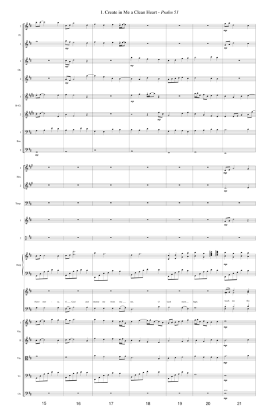 Mass for the Soul (Full Score and Parts 4-Part scores gallery preview page 5