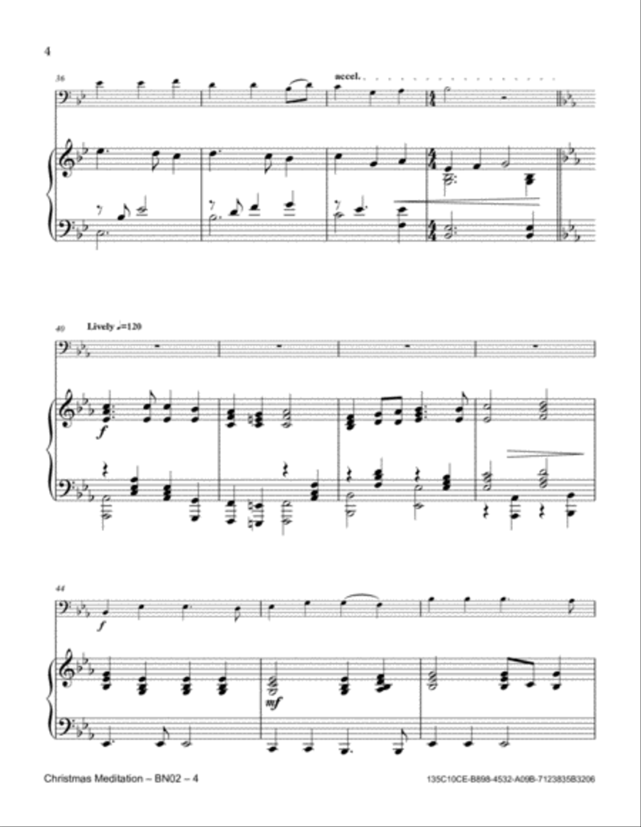 Christmas Meditation Bassoon scores gallery preview page 4