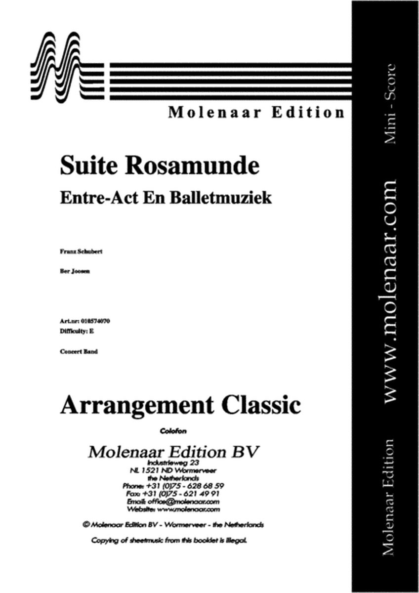 Rosamunde, Suite