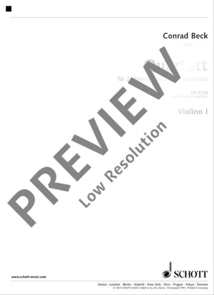 String quartet No. 3 String Quartet scores gallery preview page 3