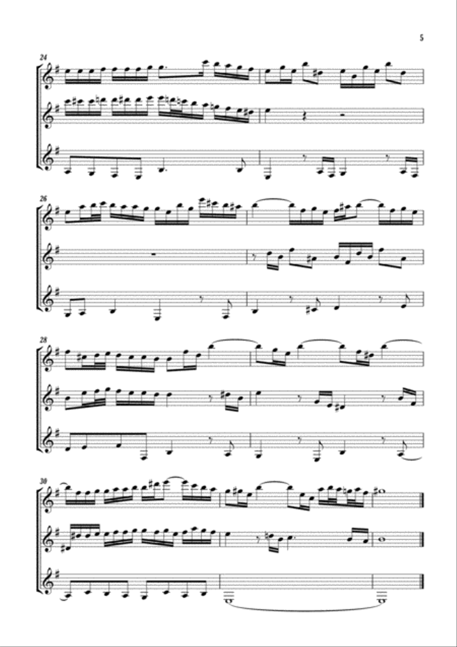 Trio BWV Anh.46 Small Ensemble scores gallery preview page 5