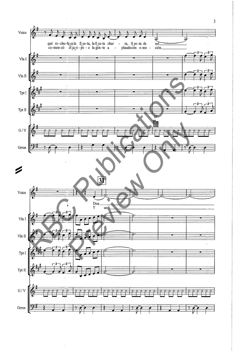 La Charreada La Charreada Voice scores gallery preview page 5