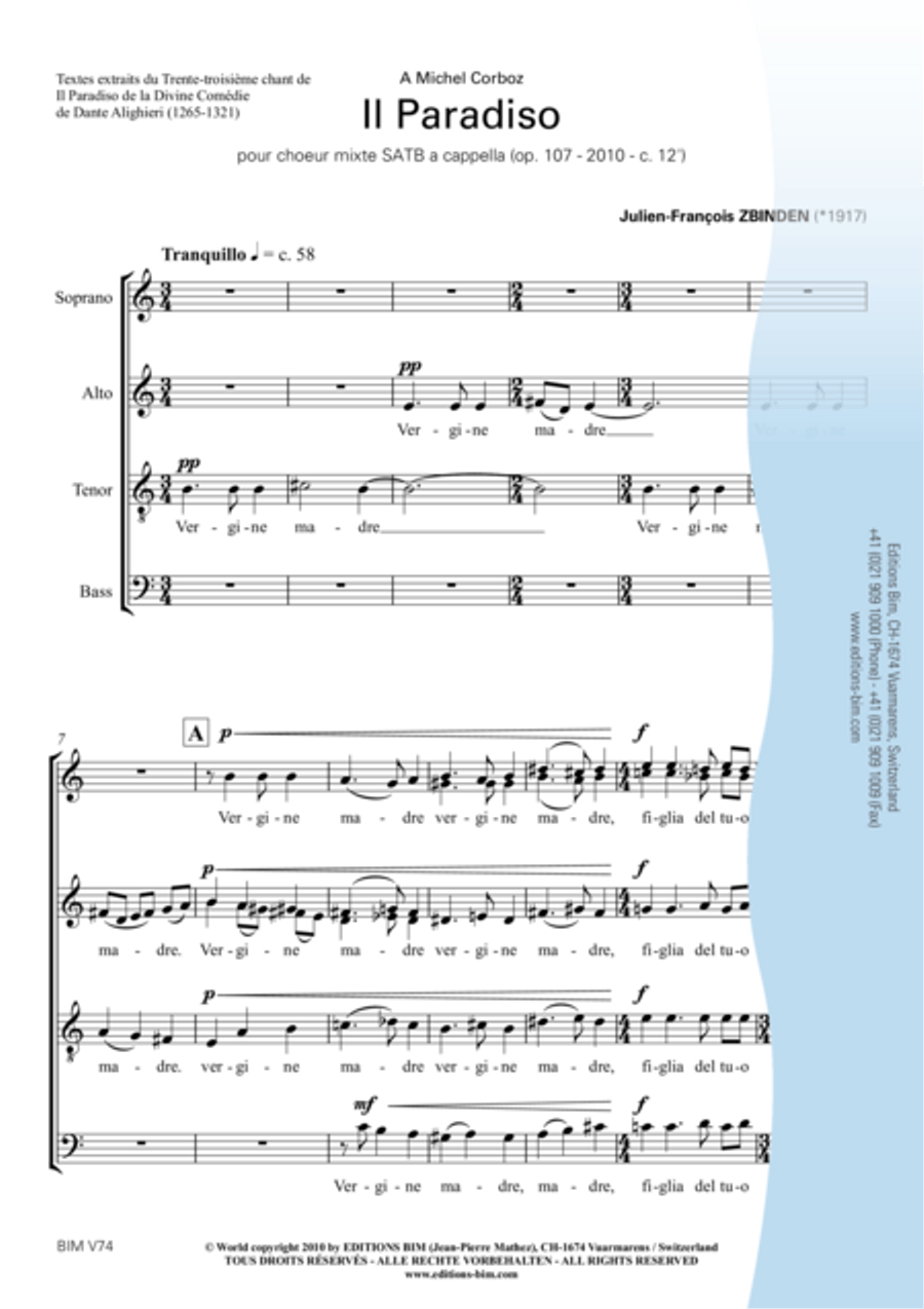 Il Paradiso Il Paradiso 4-Part scores gallery preview page 2