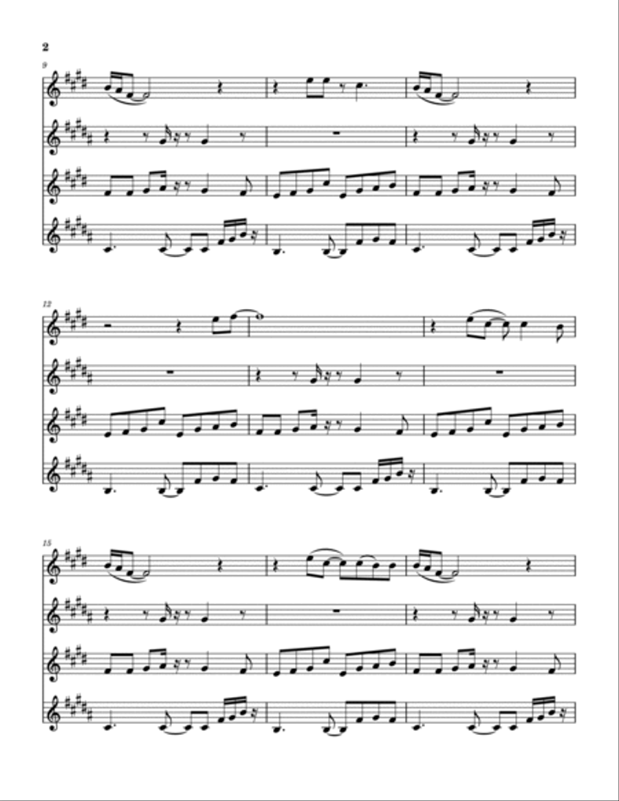 Planet Caravan Saxophone Quartet scores gallery preview page 3