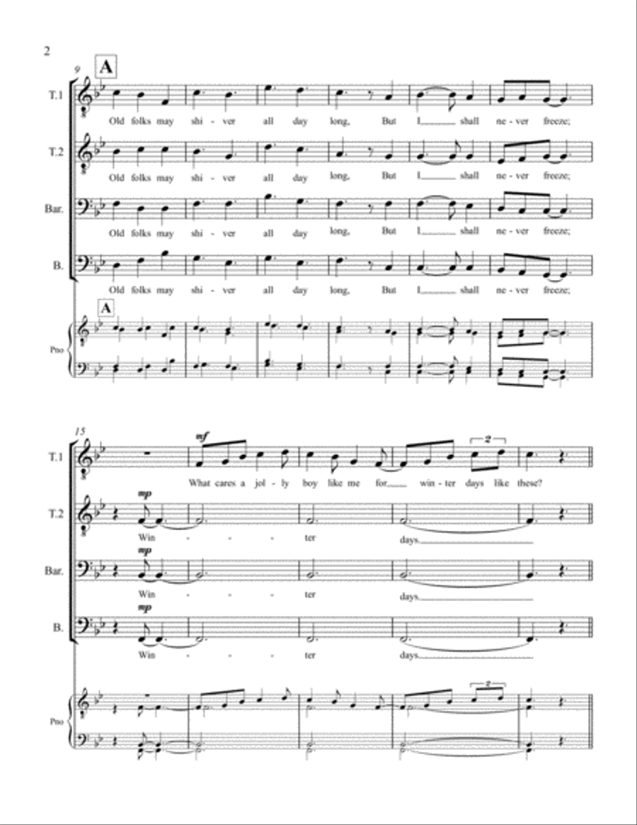 A Country Boy in Winter TTBB scores gallery preview page 4