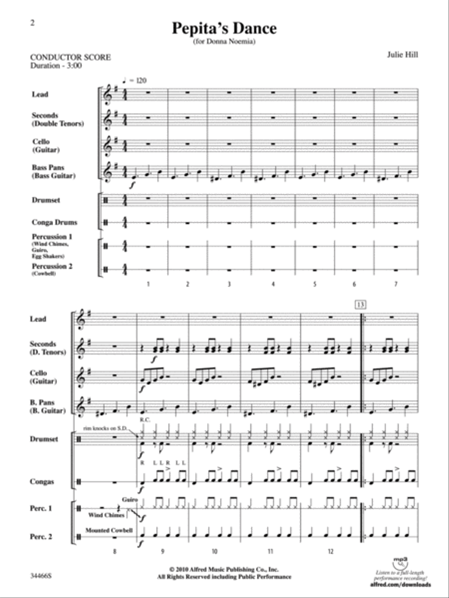 Pepita's Dance Steel Drum Band scores gallery preview page 3
