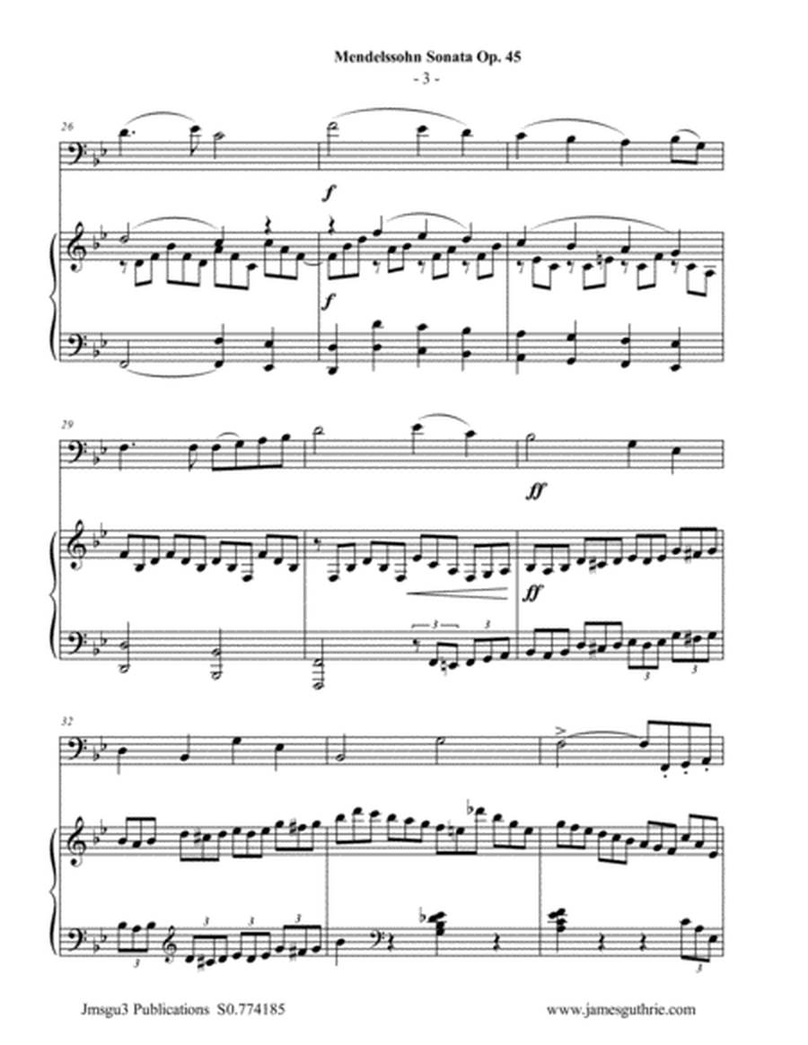Mendelssohn: Sonata Op. 45 for Trombone & Piano image number null