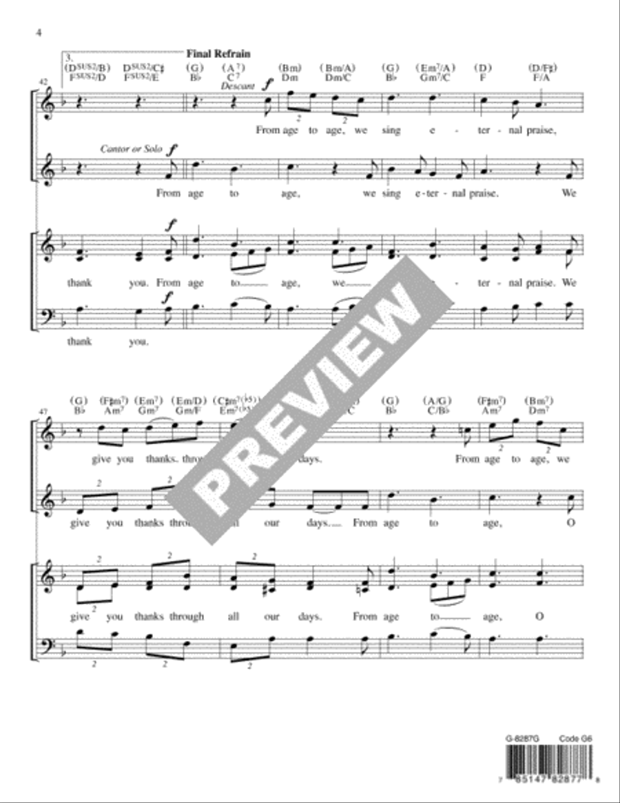 Litany of Thanksgiving - Guitar edition Guitar scores gallery preview page 5