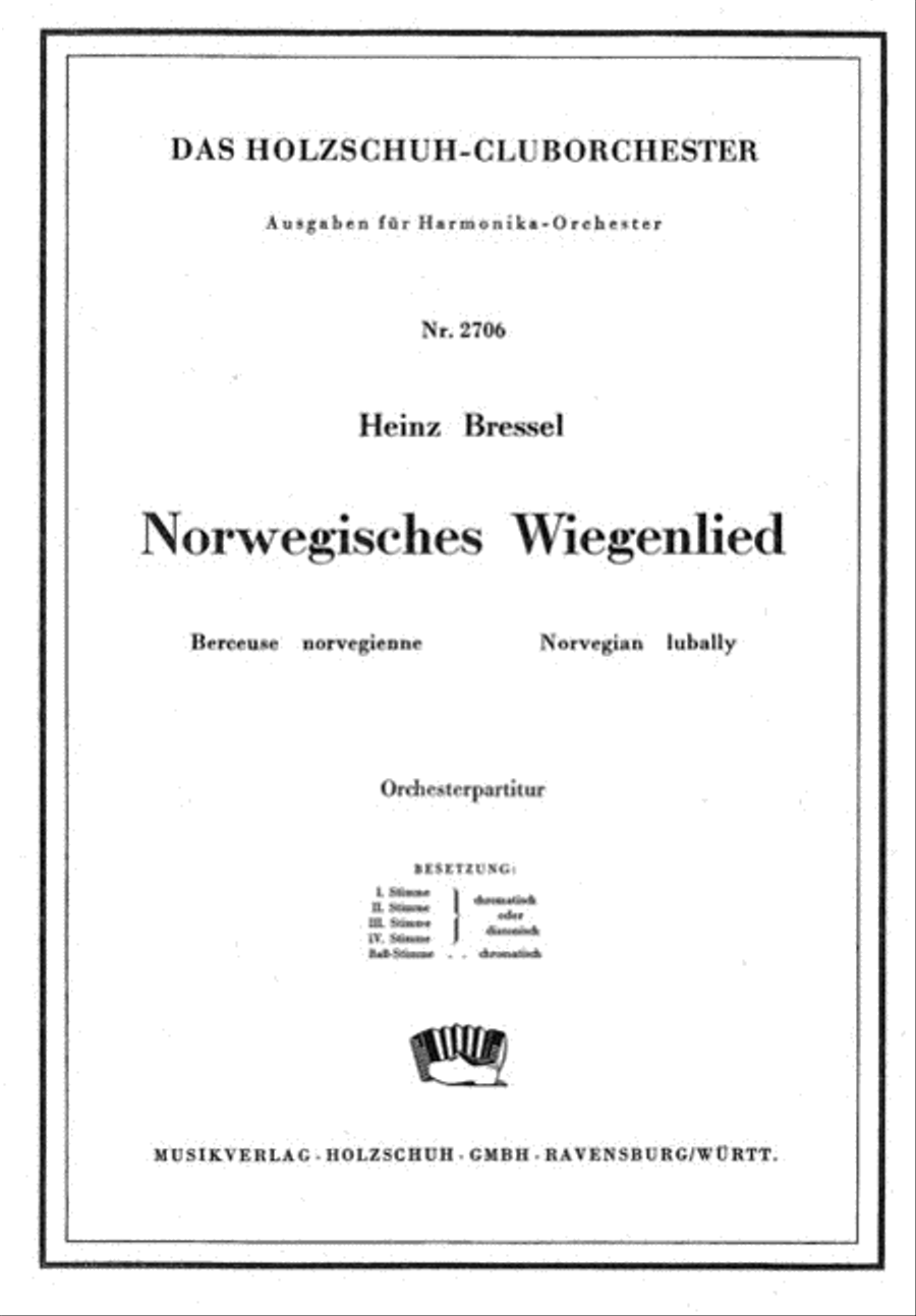 Norwegisches Wiegenlied Accordion Orchestra scores gallery preview page 1