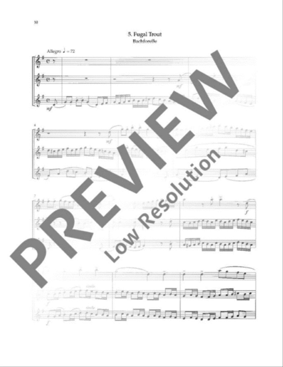Various Trouts Flute scores gallery preview page 11