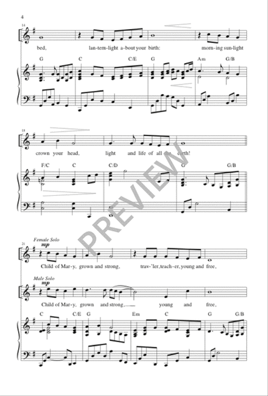 Child of Mary 4-Part scores gallery preview page 4