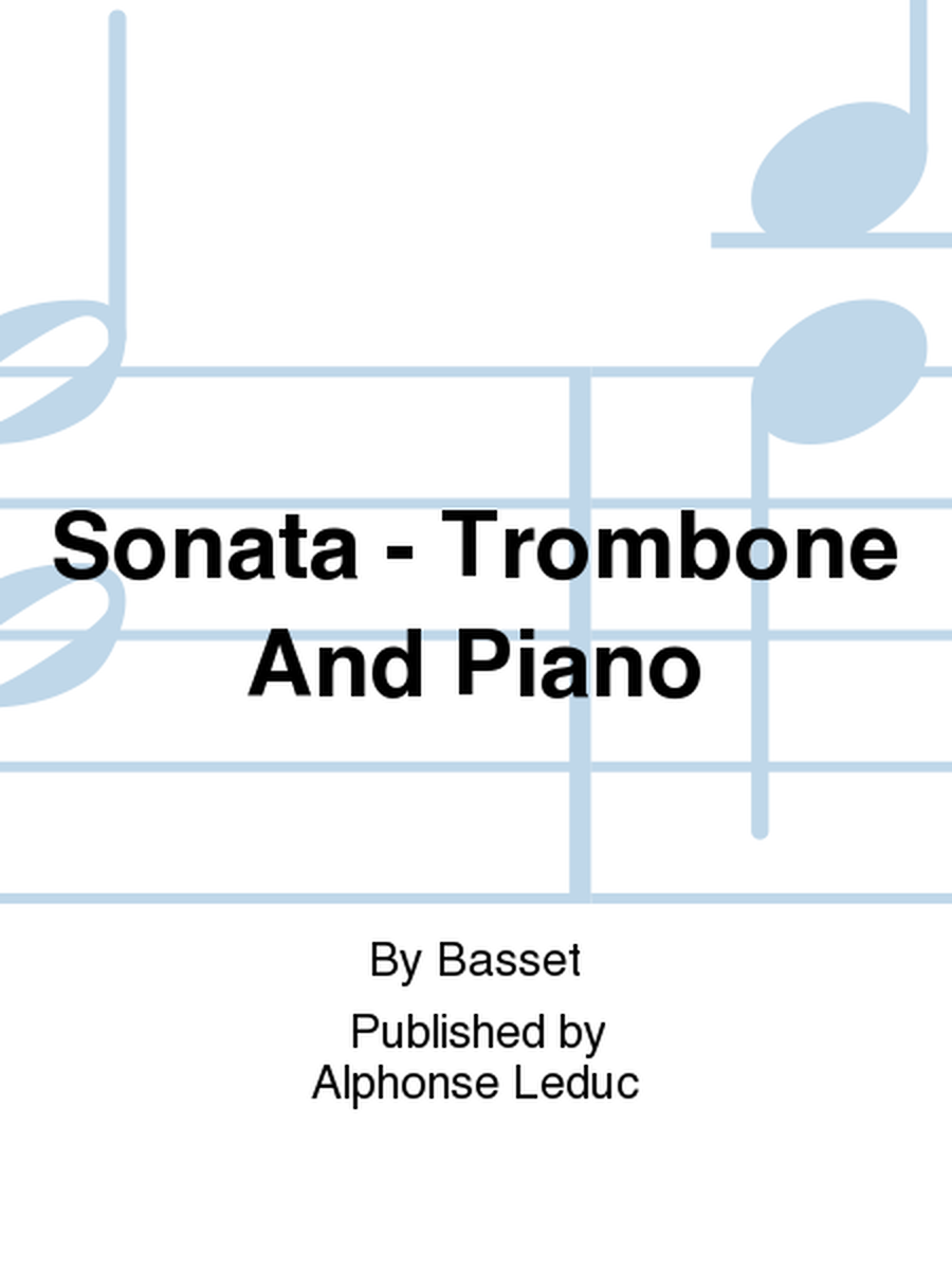 Sonata - Trombone And Piano