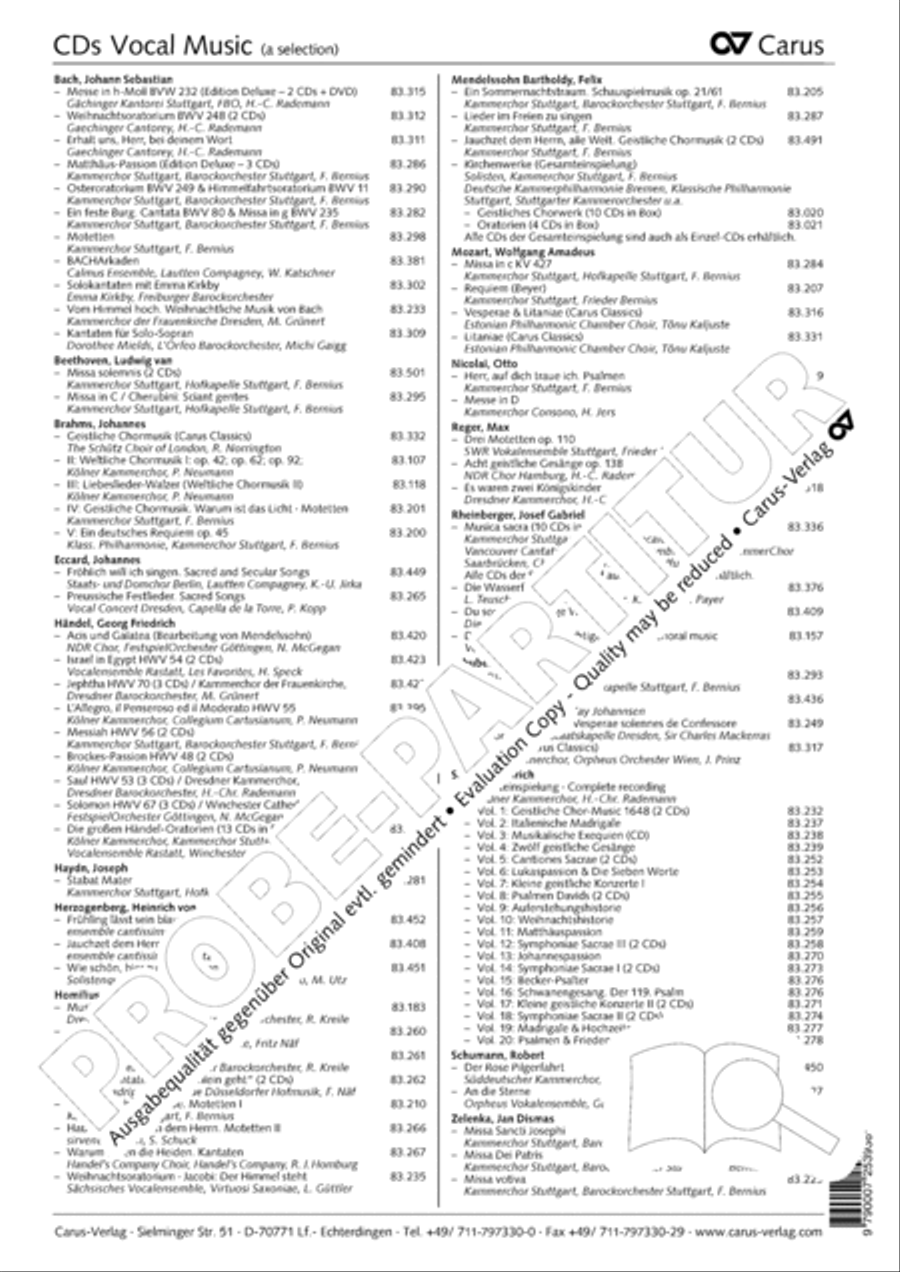 Bittet, so wird euch gegeben 4-Part scores gallery preview page 9