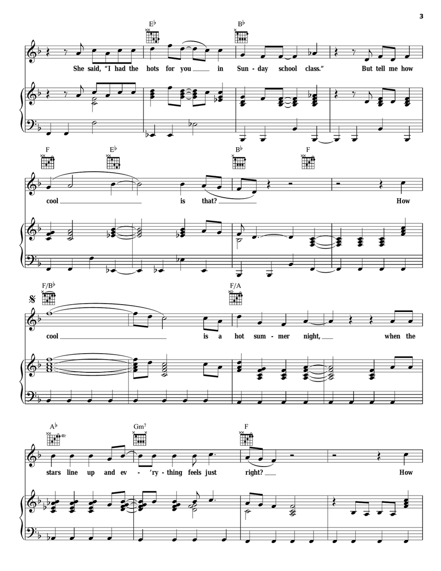 How Cool Is That Piano, Vocal, Guitar scores gallery preview page 3