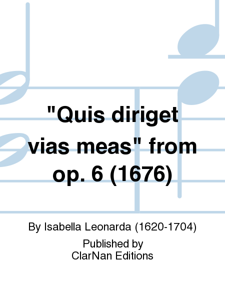  Quis diriget vias meas  from op. 6 (1676)