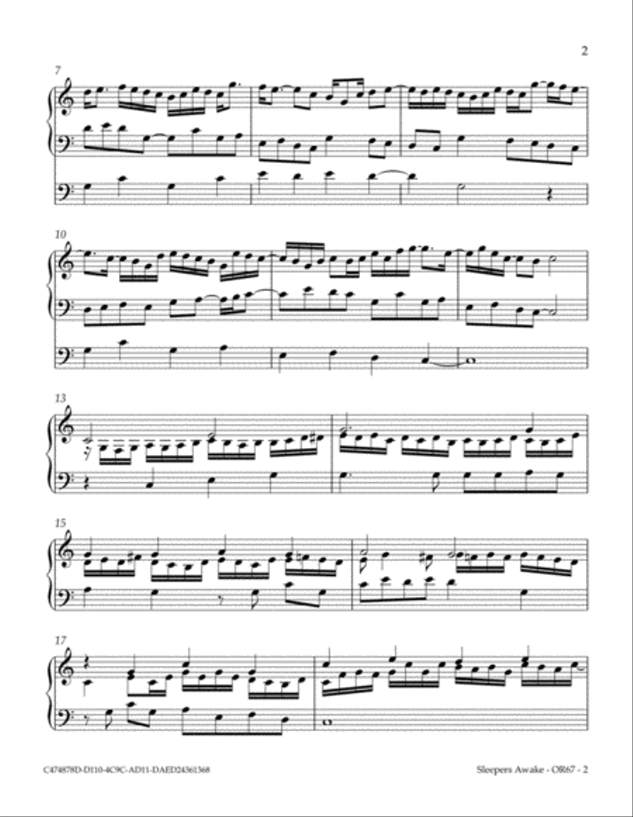 Sleepers, Awake (WACHET AUF) Organ Solo scores gallery preview page 3