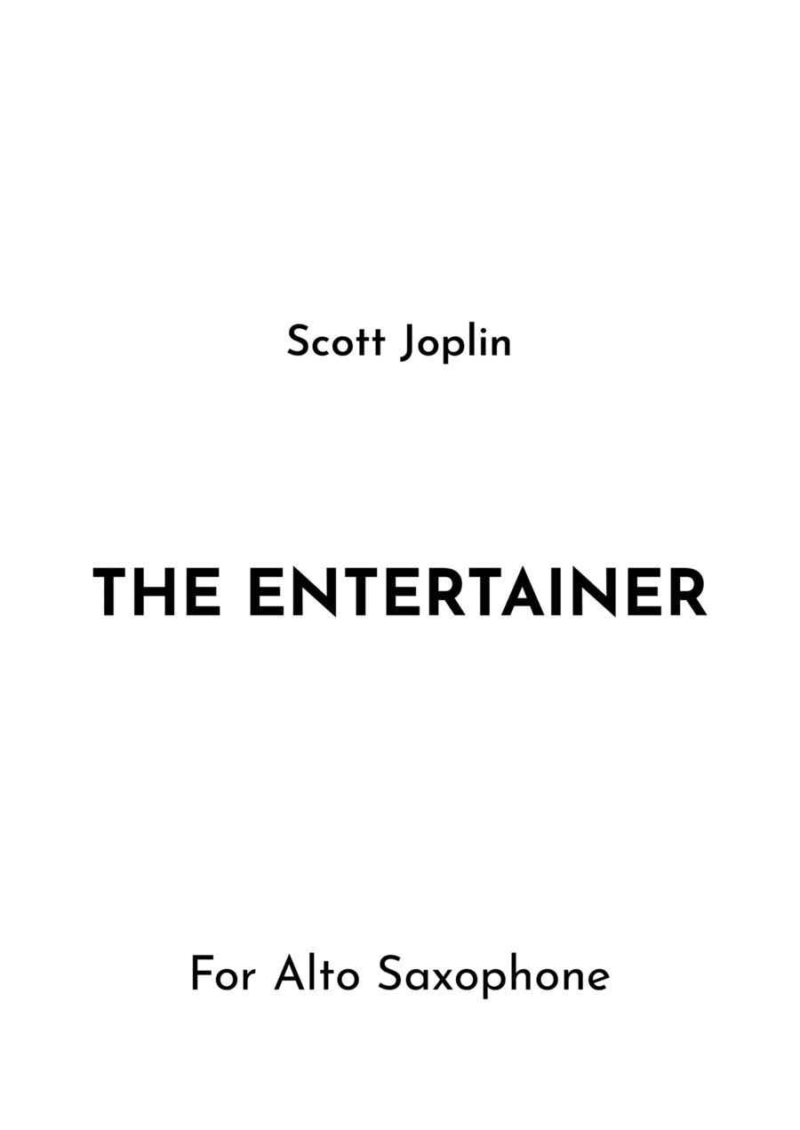The Entertainer Alto Saxophone scores gallery preview page 1