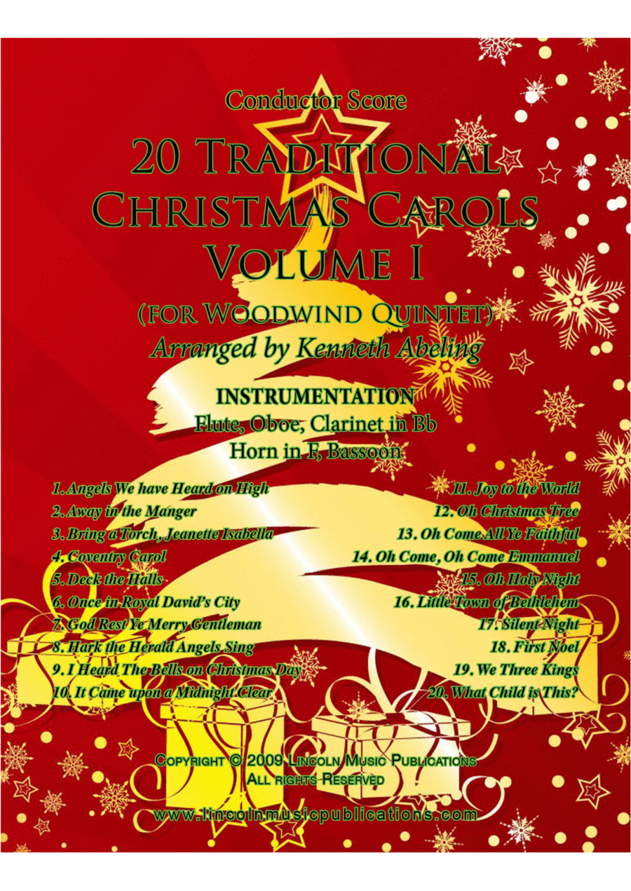 20 Traditional Christmas Carols Volume I (for Woodwind Quintet) Woodwind Quintet scores gallery preview page 1