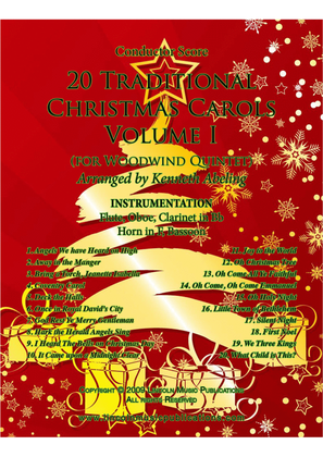 Book cover for 20 Traditional Christmas Carols Volume I (for Woodwind Quintet)