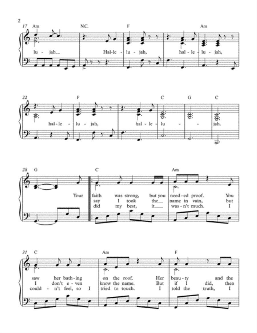 Hallelujah Voice scores gallery preview page 2