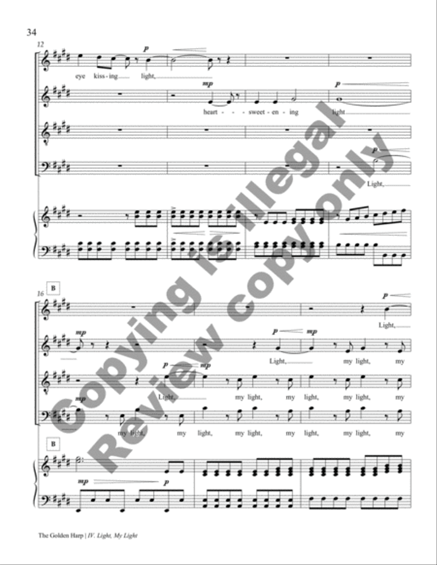 The Golden Harp 4-Part scores gallery preview page 35