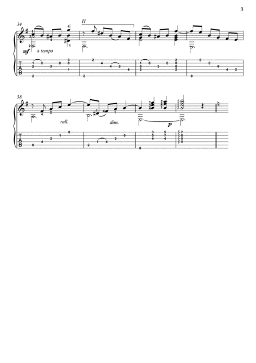 Pasillo for Classical Guitar by E.Murillo Acoustic Guitar scores gallery preview page 3