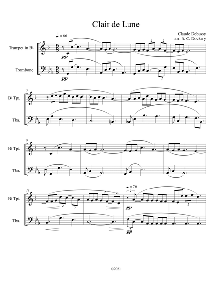Clair de Lune (Trumpet and Trombone Duet) image number null