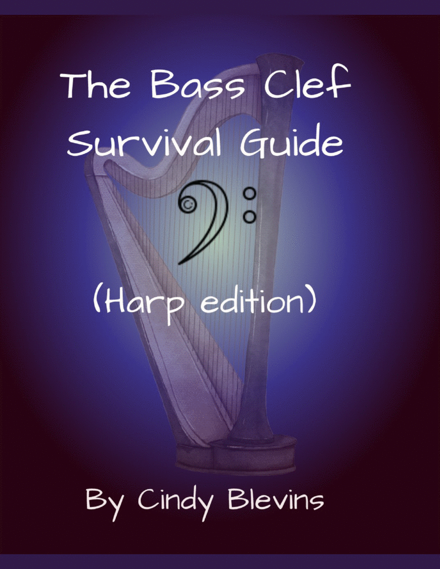 The Bass Clef Survival Guide, a learning guide all about bass clef Lap Harp scores gallery preview page 1