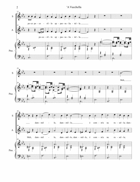 A Vucchella (for 2-part choir - (SA) image number null
