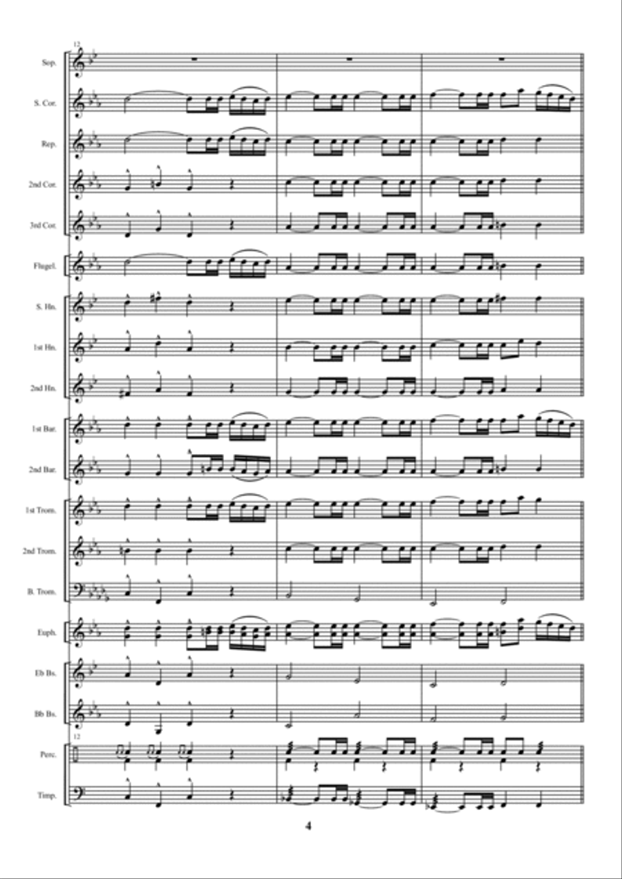 Ukrainian Cossack march Ukrainian Cossack march Brass Ensemble scores gallery preview page 4