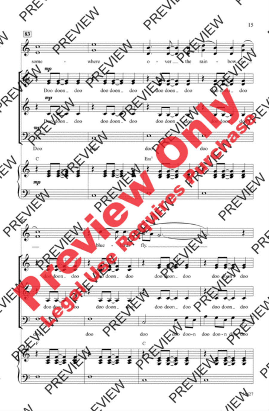 Over the Rainbow 3-Part scores gallery preview page 15