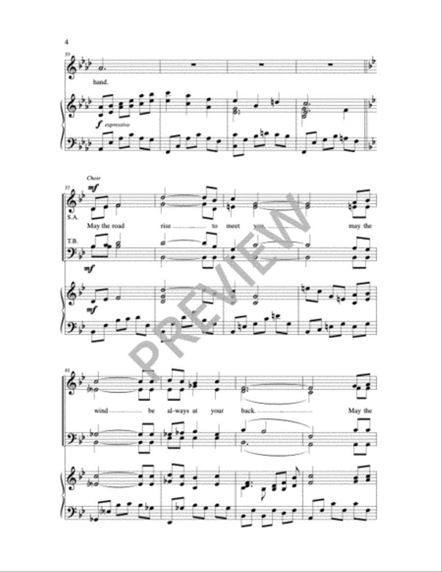 A Gaelic blessing 4-Part scores gallery preview page 5