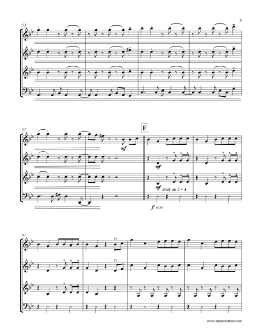 Bad Guy String Quartet scores gallery preview page 5