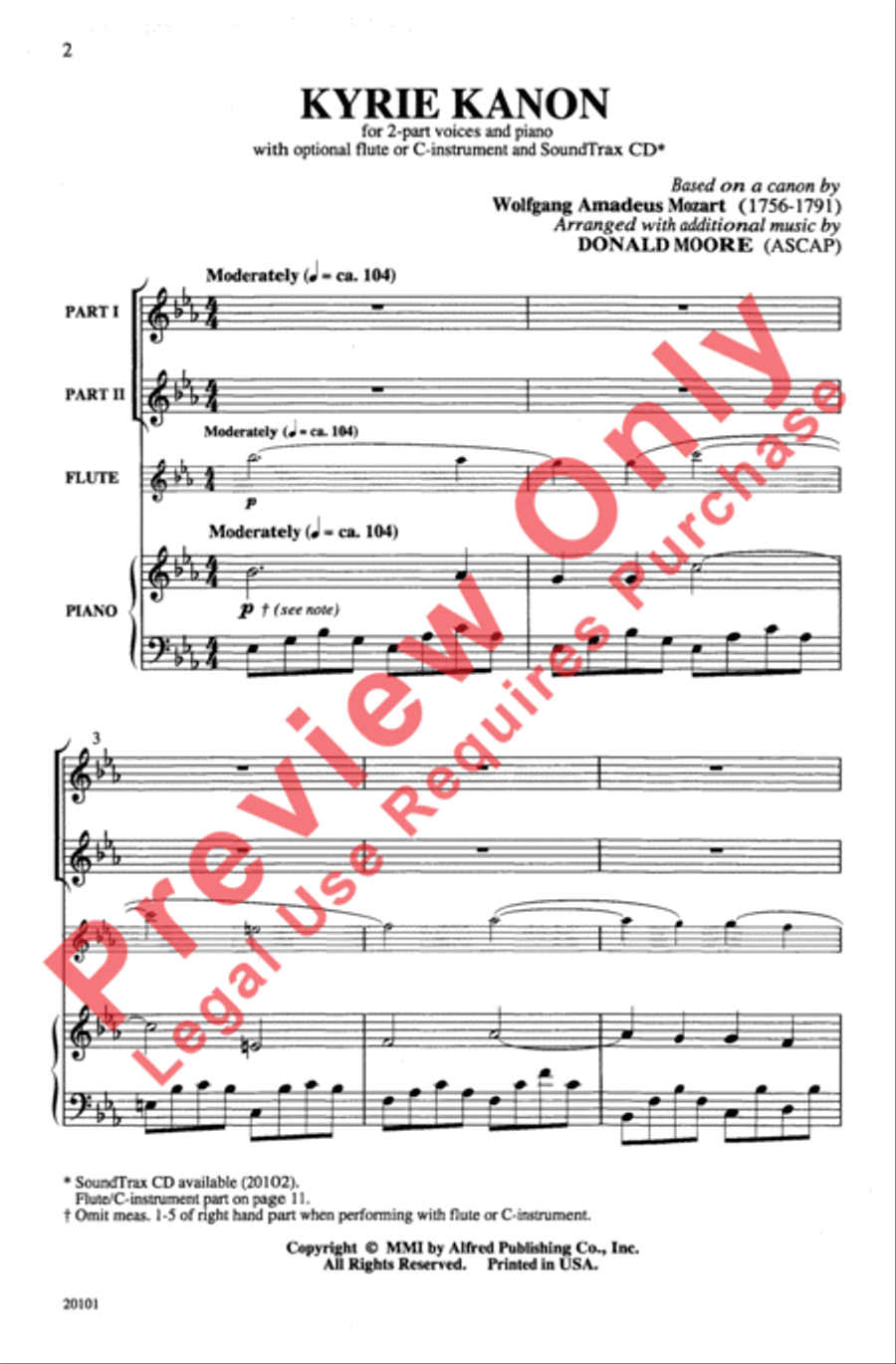 Kyrie Kanon 2-Part scores gallery preview page 2
