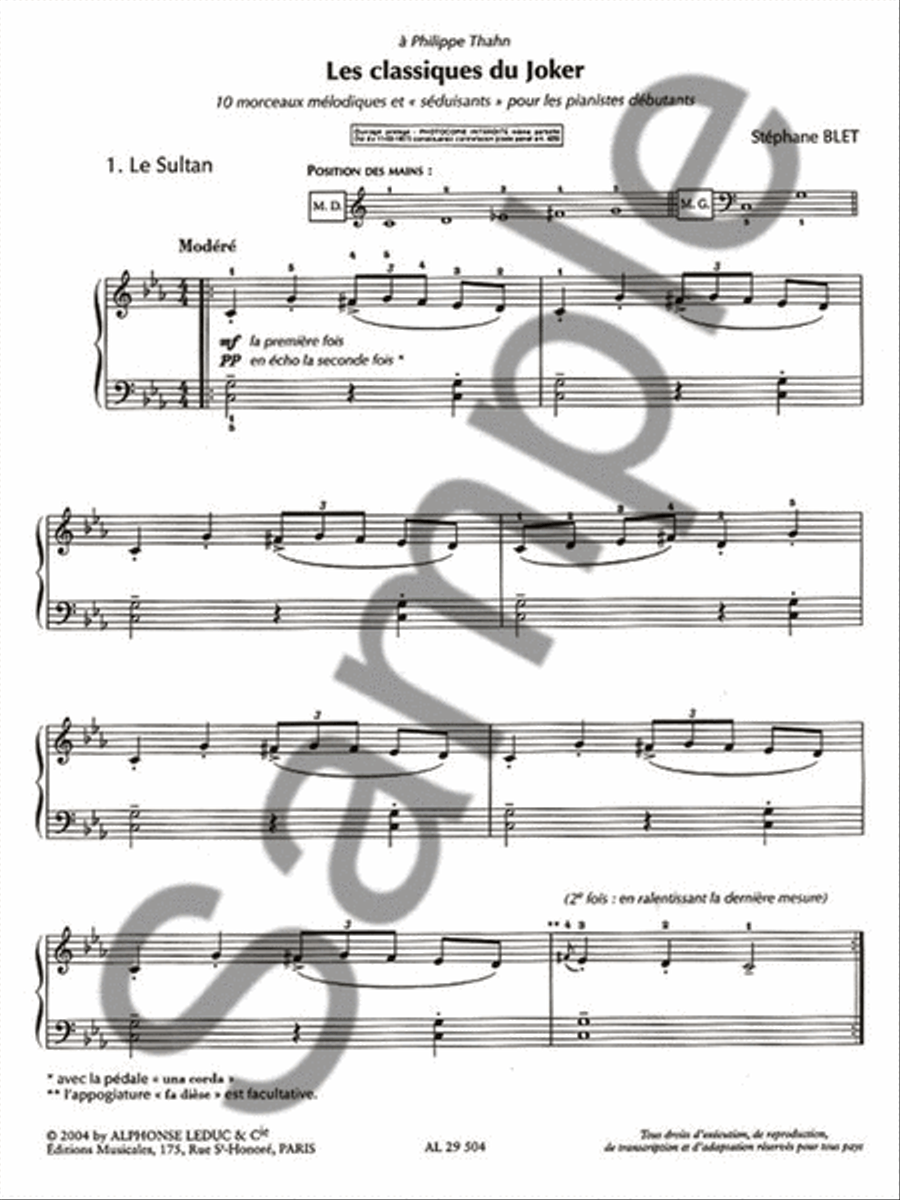Les Classiques Du Joker (piano Solo) Piano Solo scores gallery preview page 2